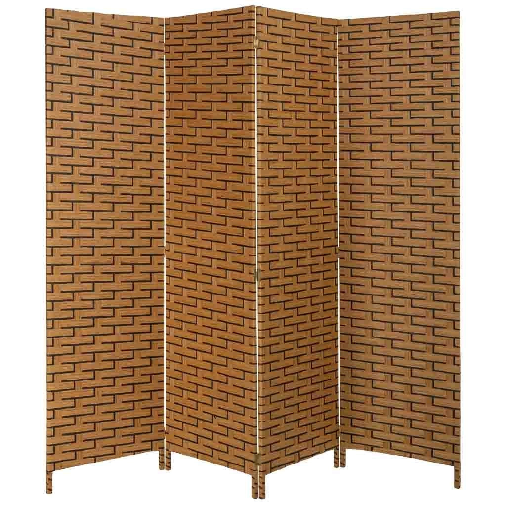 Paravento in carta intrecciata 4 pannelli 50(x4)x3x180h cm