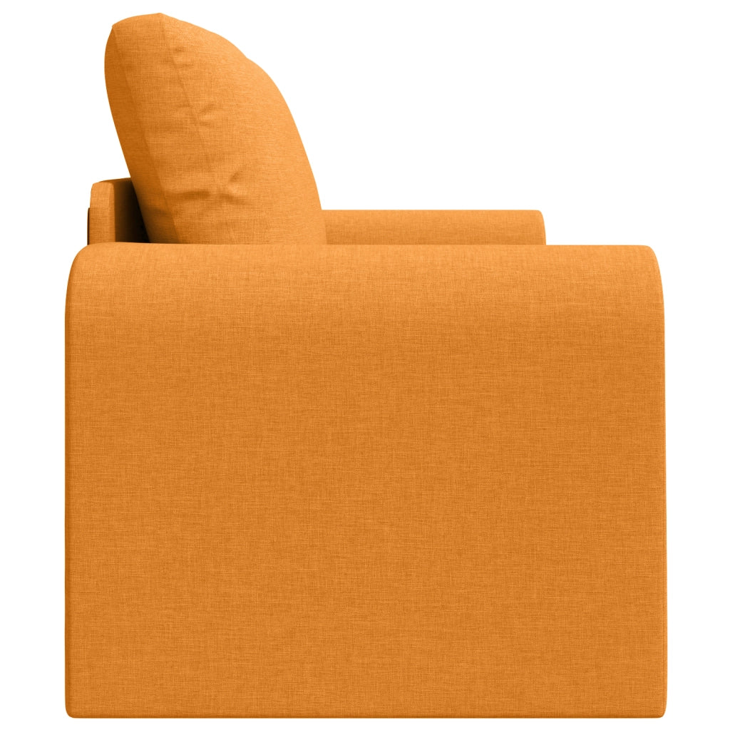 Divano Letto 2-in-1 Giallo Scuro 148x71x83 cm Tessuto