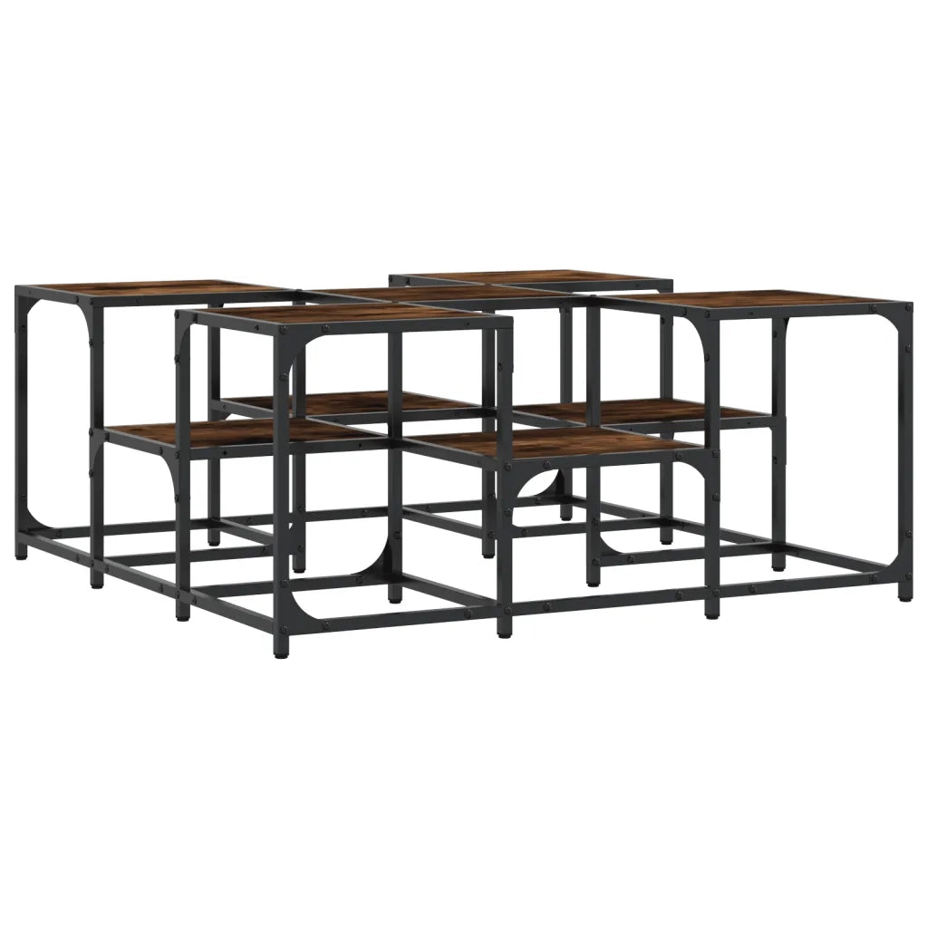 Tavolino da salotto | Tavolino da caff¨¨ | Tavolino da Soggiorno Rovere Fumo 91x91x40cm in Legno Multistrato