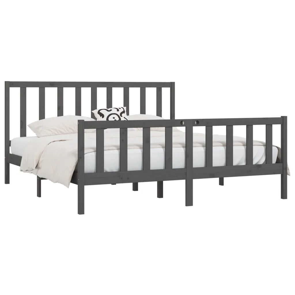 Giroletto Grigio in Legno Massello 200x200 cm 3106855