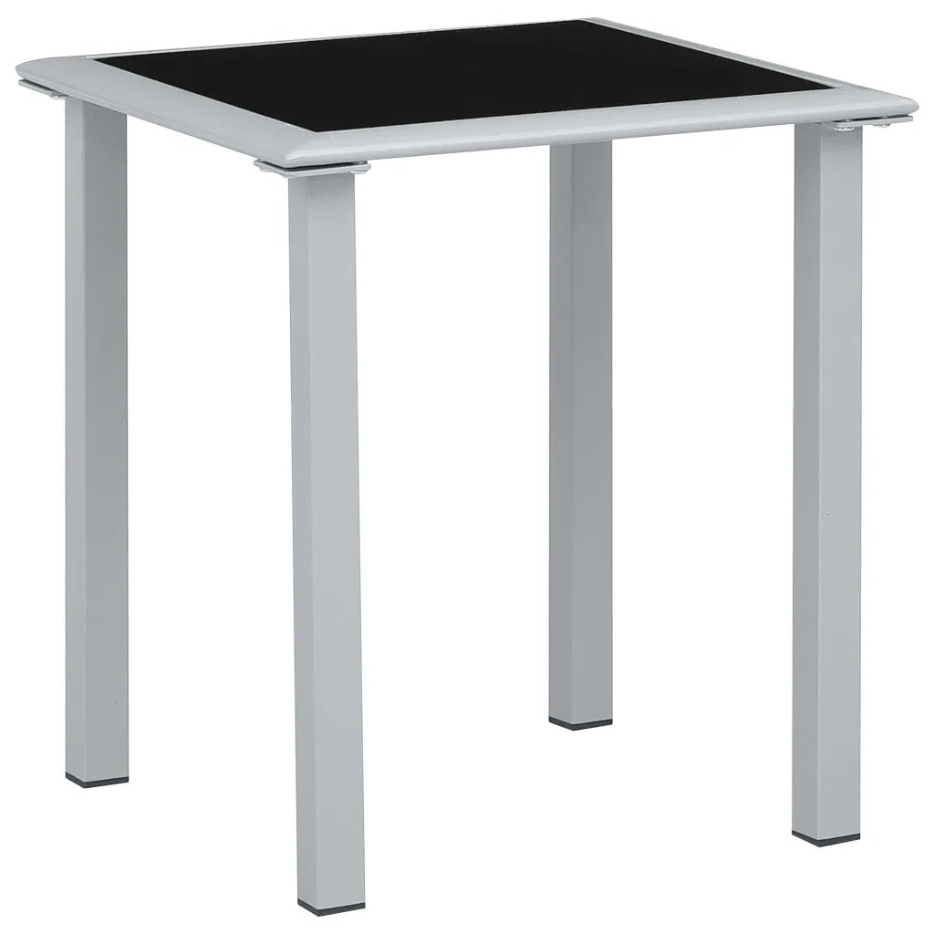 Lettini Prendisole con Tavolino 2 pz in Alluminio Grigio Talpa 310538