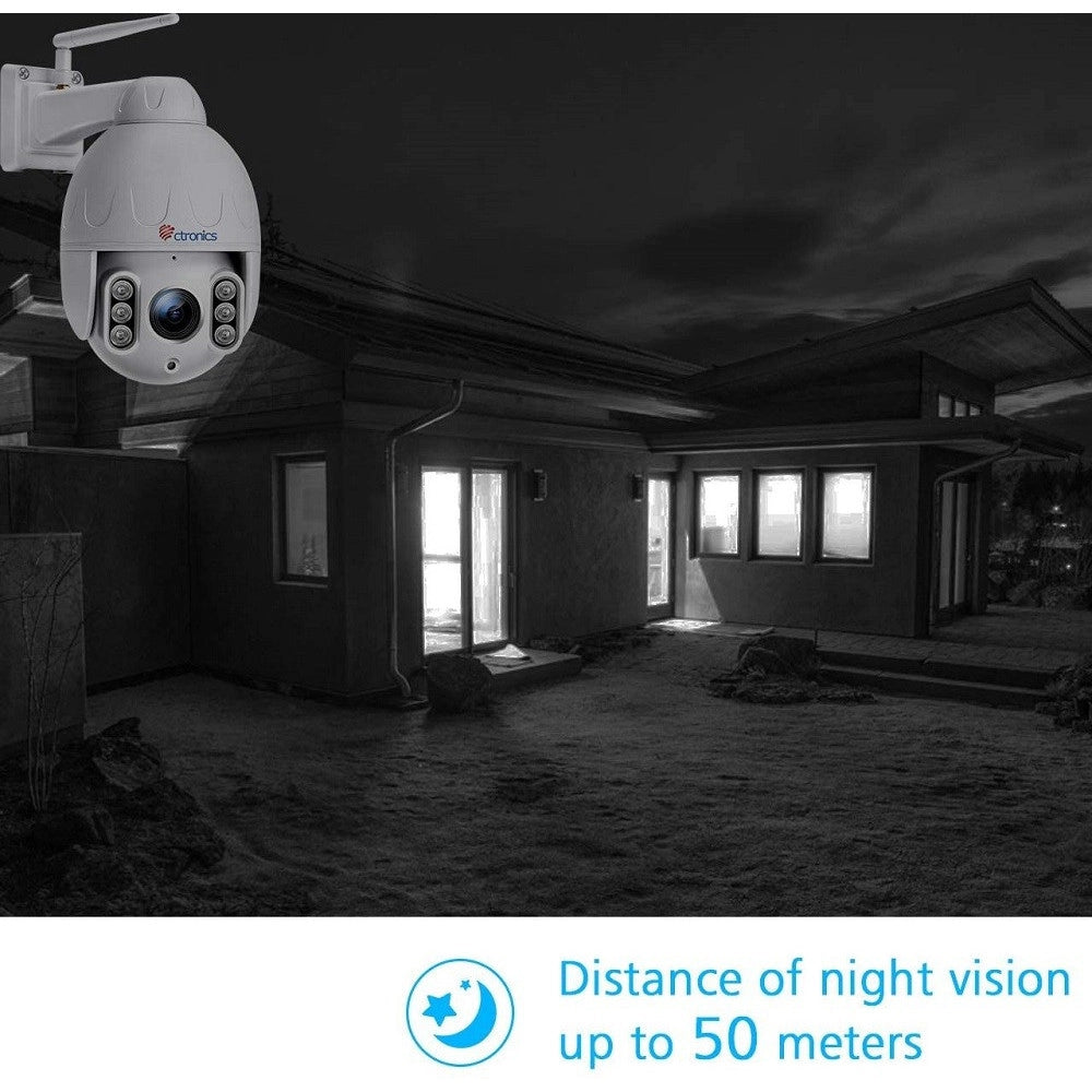 Trade Shop - Telecamera Wifi Esterna Senza Fili 5mp Ptz Ip Dome Sorveglianza 5 X Zoom Ottico -