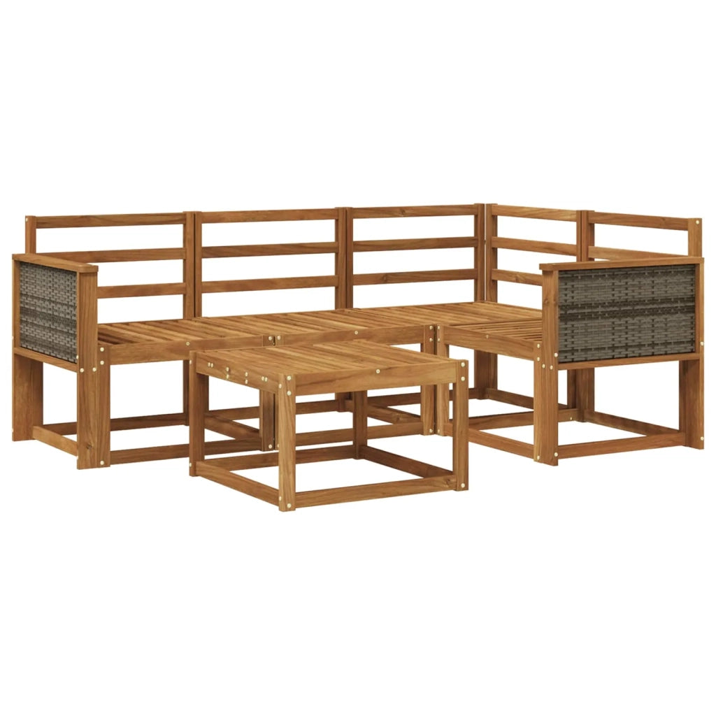 Set di divani da esterno 5 pcs Naturale