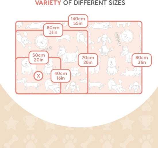 Pannelli di addestramento per cani riciclabili - assorbenti super - per animali domestici - mat per cani da gioco - antiscivolo - pannelli per cuccioli colorati - 70 x 80 cm - 2 pezzi