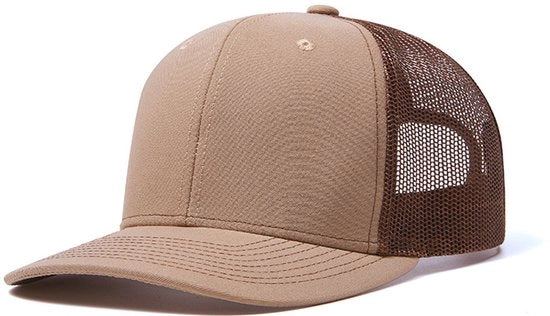 Cappello da Trucker per Uomo - Cappello da Baseball per Uomo Respirante - Cappello da Baseball per Uomo e Donna - Tessuto Khaki e Caffè