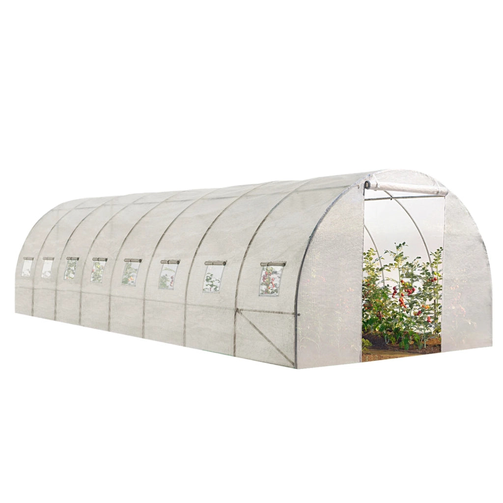 IDMarket - Telone di ricambio da 130 gr/m² per serra a tunnel bianca da 24m² DES ANDES