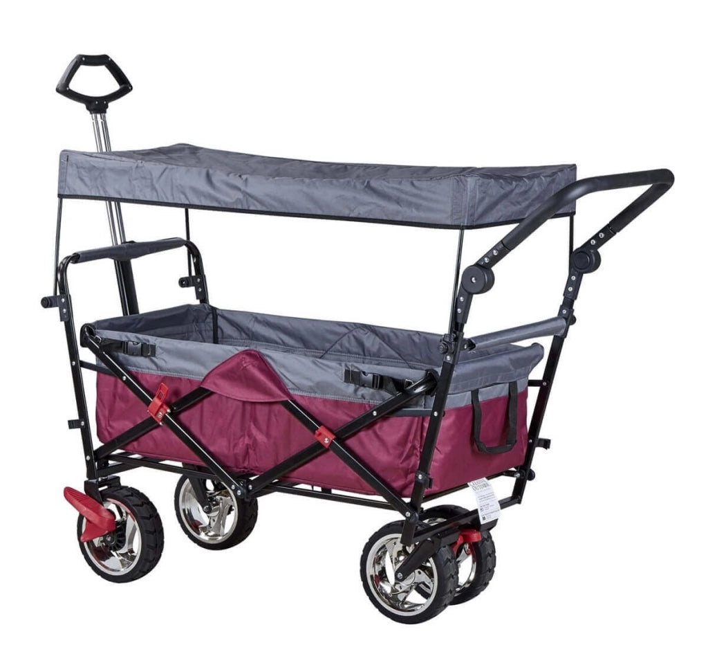 Carrello da spiaggia con tettuccio in Acciaio cm 139x103x51 - BENJAMIN