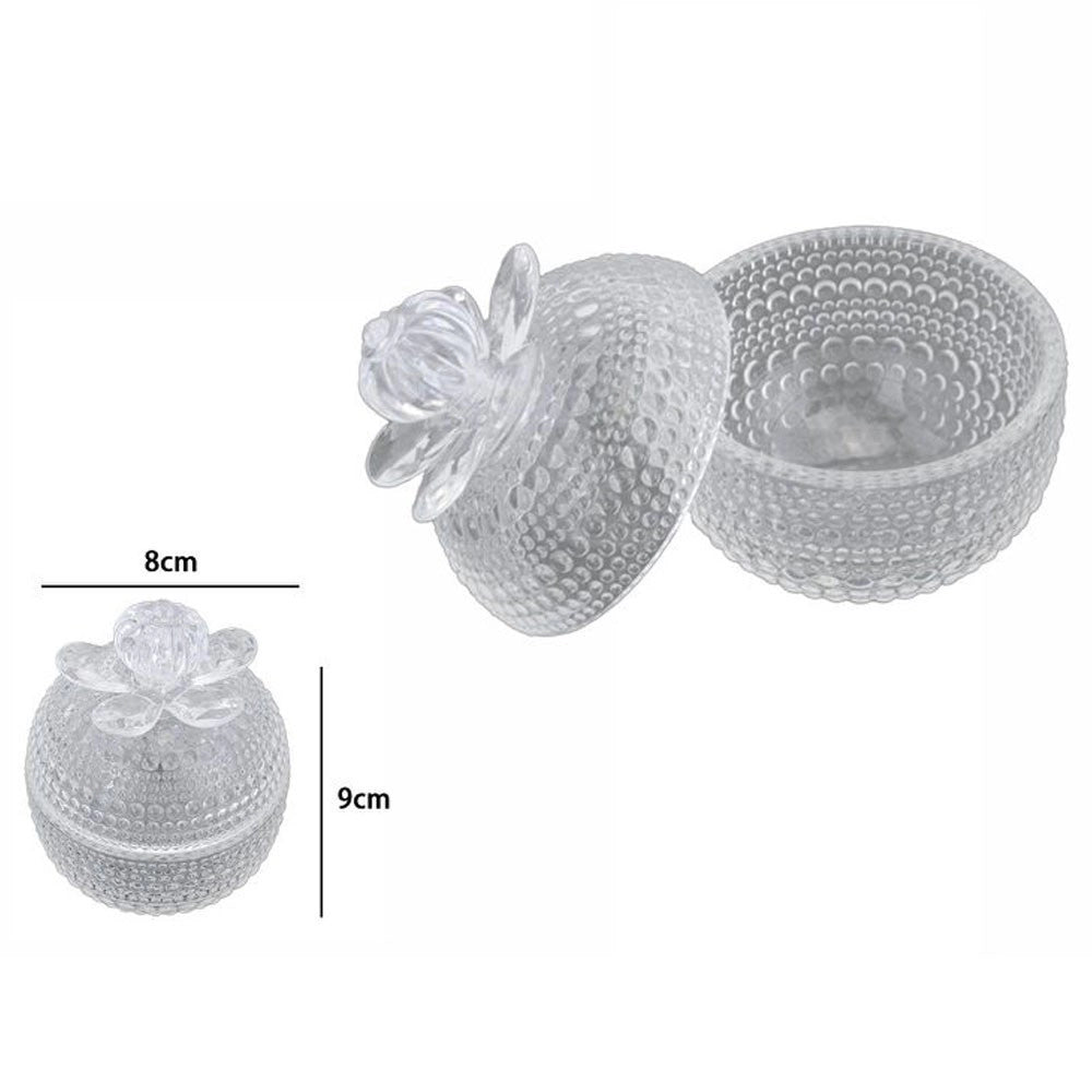 Trade Shop - Barattolo Contenitore Zuccheriera Porta Caramelle Dolci Confetti Vetro 8x9 72284 -