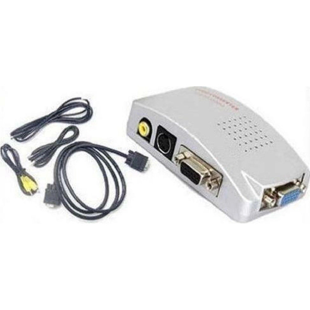 Trade Shop - Convertitore Adattatore Video Da Vga Femmina A Rca S-video Vga Femmina Qy-v01 -