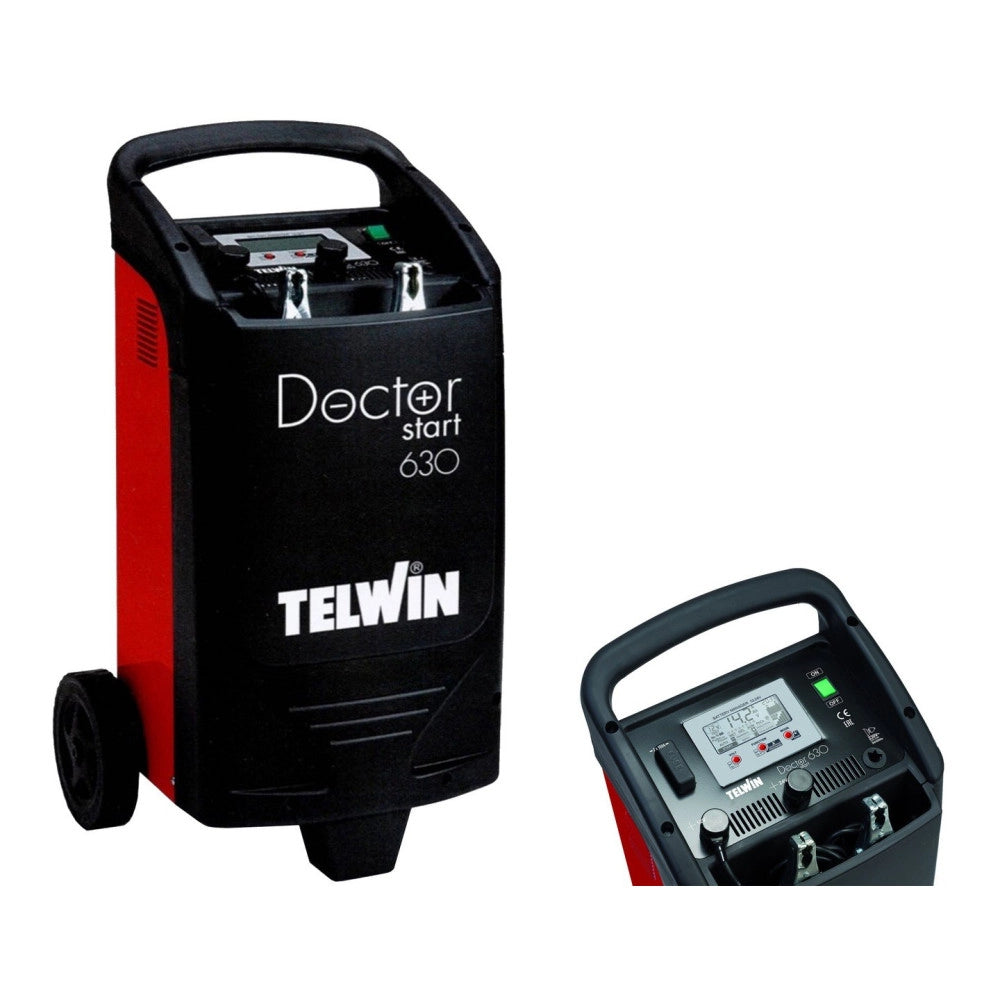 Trade Shop - Telwin Doctor Start 630 230v 12/24v Caricabatterie Avviatore Tester Elettronico -