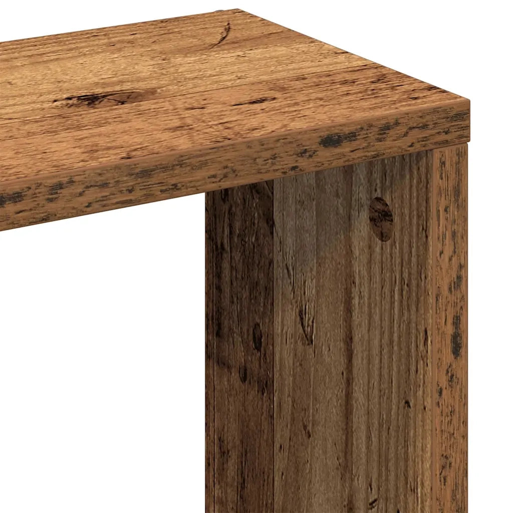 Mensola da parete in legno antico 36x16x90 cm in legno ingegnerizzato 862048