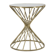 Tavolino VKH549, Oro, Metallo, 42x42x50 cm