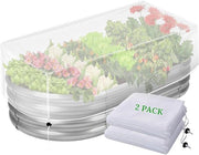 Set di 2 Reti per Giardino 130x60 cm – Seta Ultrafina – Corda in Acciaio – Protezione contro Uccelli e Animali per Vasi Elevati