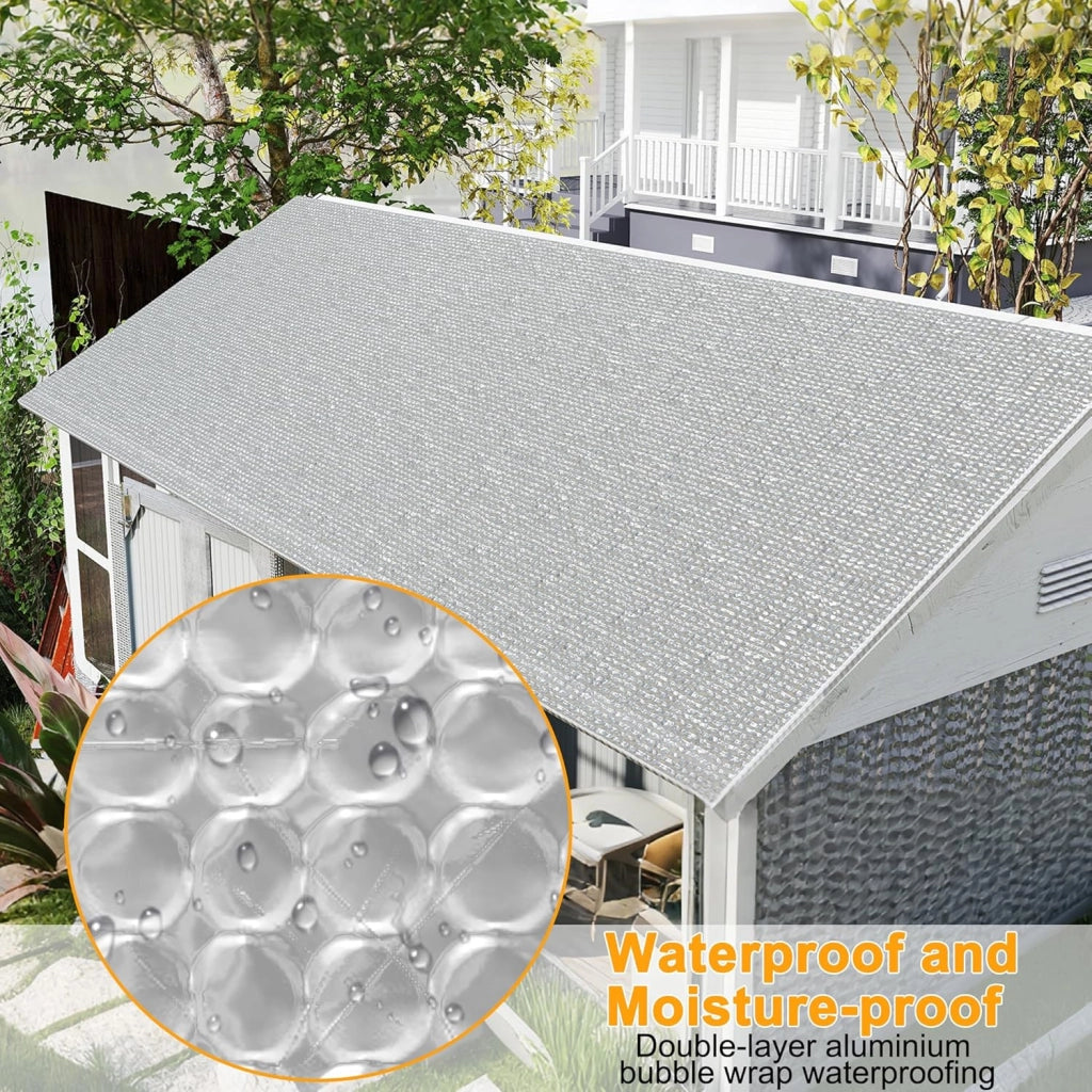 Pellicola Isolante Termica 1x30m, 3-4mm, Doppia in Alluminio per Riscaldamento, Isolamento, Riflettente per Radiatore, Pavimento, Parete, Tetto