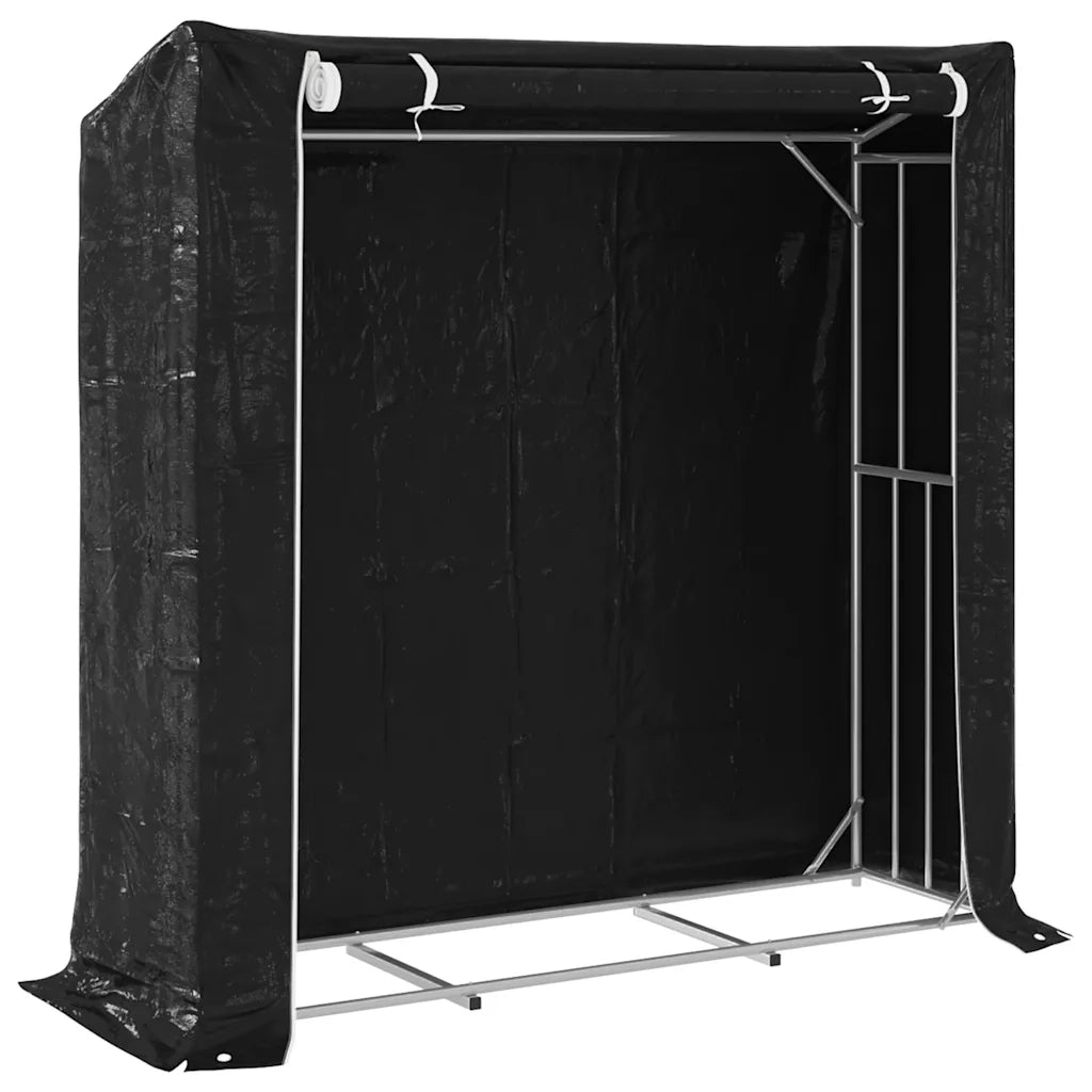 vidaXL Rastrelliera per Legna con Copertura Antipioggia 200x60x200 cm