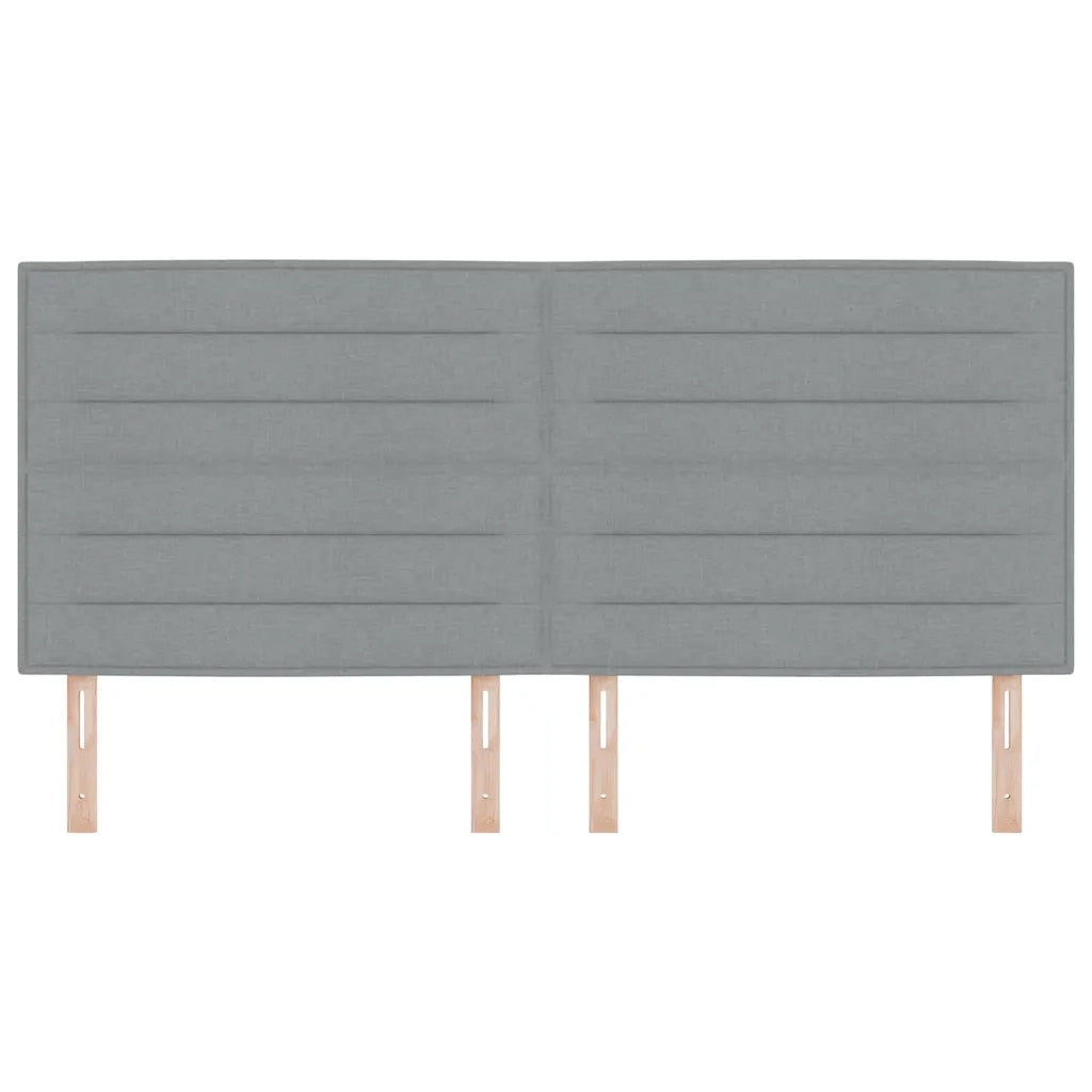 Testiera | Testata Grigio chiaro 200 cm Tessuto