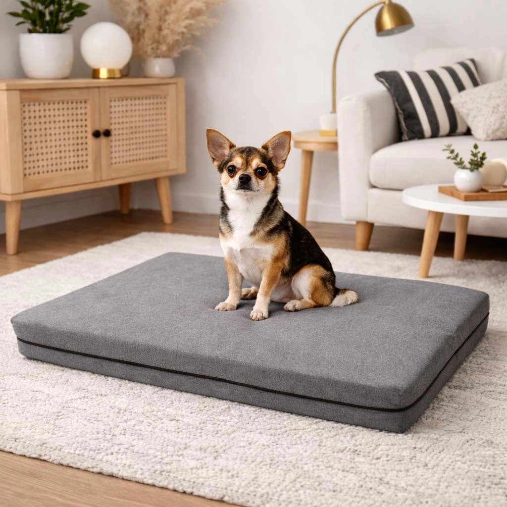 Cuccia Cane Taglia piccola ï¿½ Materasso per Cani e Gatti, con tessuto anallergico Sfoderabile traspirante Lavabile, Lettino Imbottito Made in Italy 100% - CUCCIA 45x60