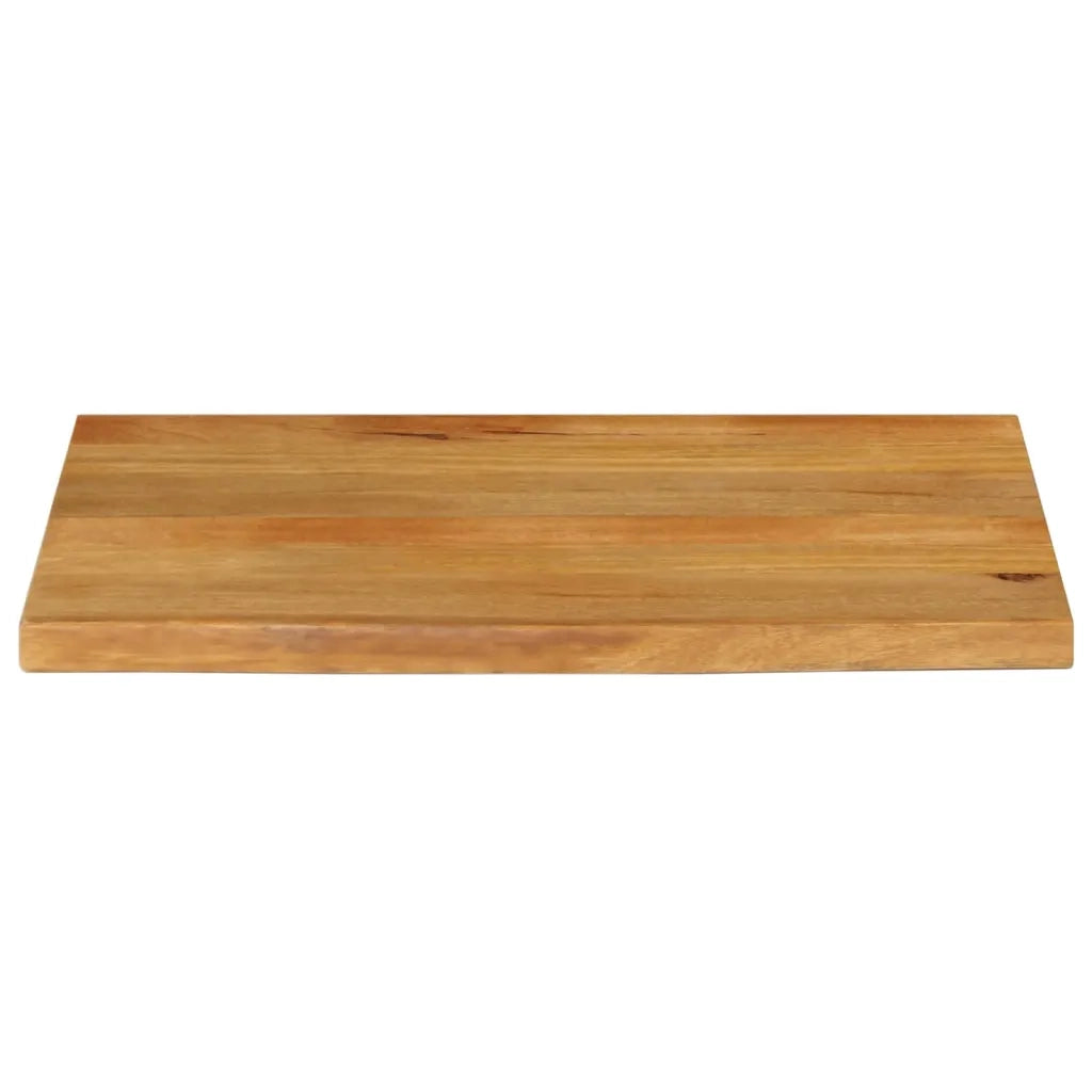 Piano Tavolo Bordi Vivi 80x60x3,8 cm in Legno Massello di Mango 370596