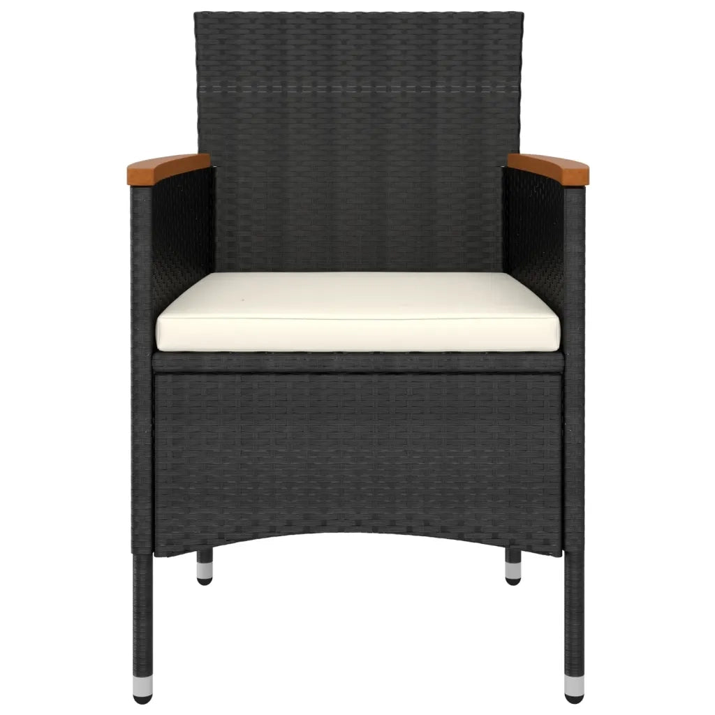 Set Divani da Giardino 5 pz in Polyrattan Nero 3058474