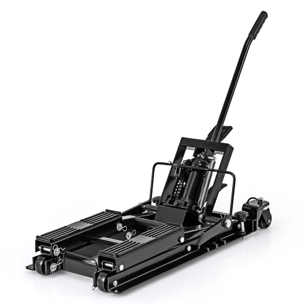 Sollevatore idraulico per motociclette con piattaforma regolabile in altezza a 3 livelli-Cric per motociclette portata 680kg Nero