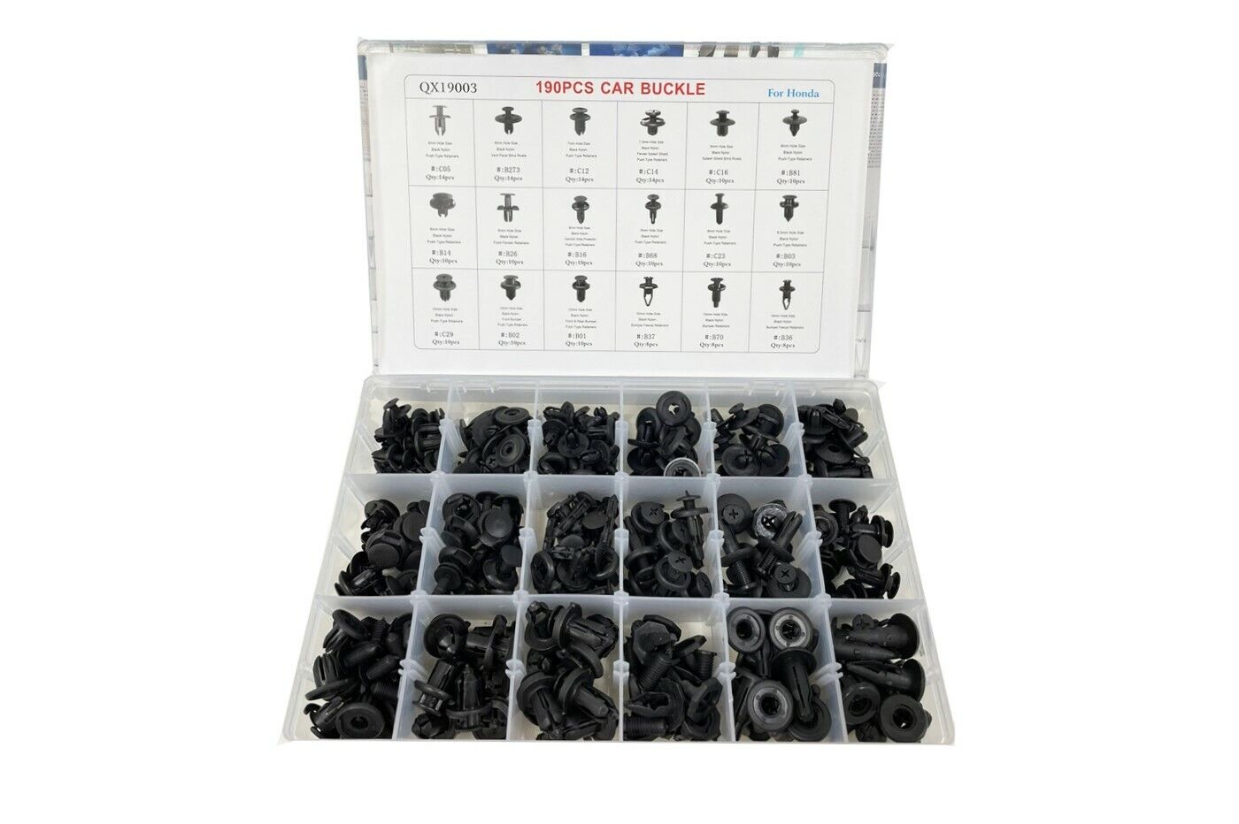 190 PZ PLASTICA TRIM CLIP RIVETTI CLIP KIT Fermi di Spinta Auto paraurti porta