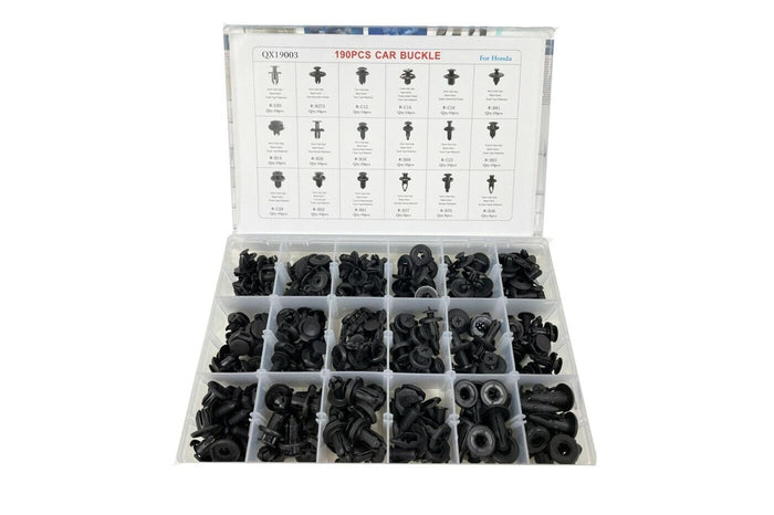 190 PZ PLASTICA TRIM CLIP RIVETTI CLIP KIT Fermi di Spinta Auto paraurti porta