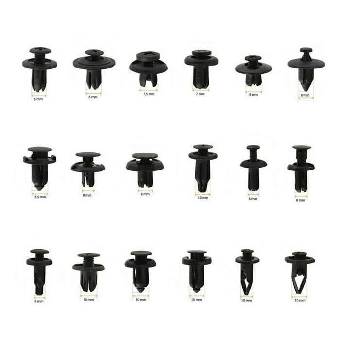 190 PZ PLASTICA TRIM CLIP RIVETTI CLIP KIT Fermi di Spinta Auto paraurti porta