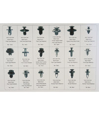 190 Pz Plastica Trim Clip Rivetti Clip Kit Fermi Di Spinta Auto Paraurti Porta         