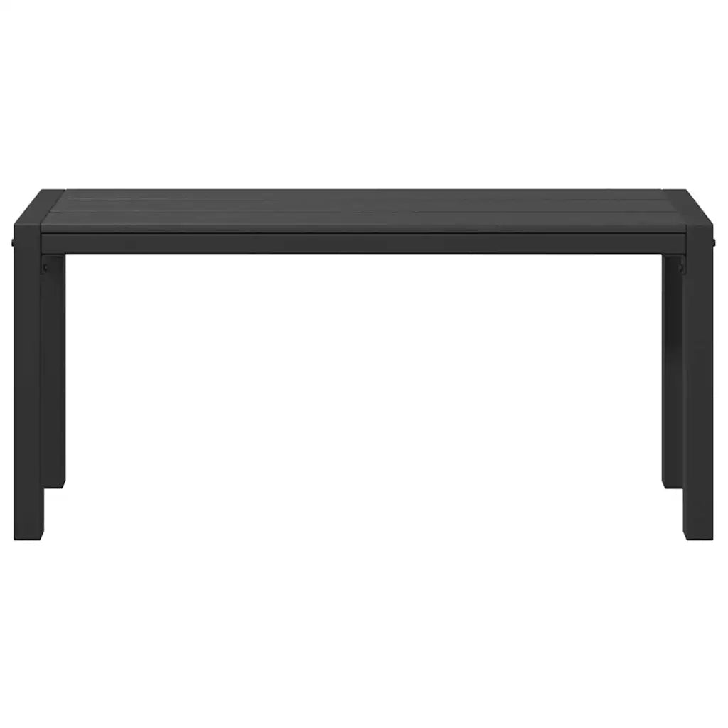 Panchina da giardino Nero 100 x 28 x 45cm Acciaio 42001771
