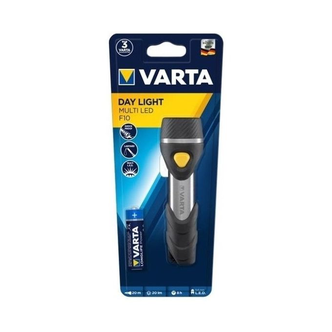 Varta Day Light Multi LED F10 Alluminio, Nero Torcia portachiavi