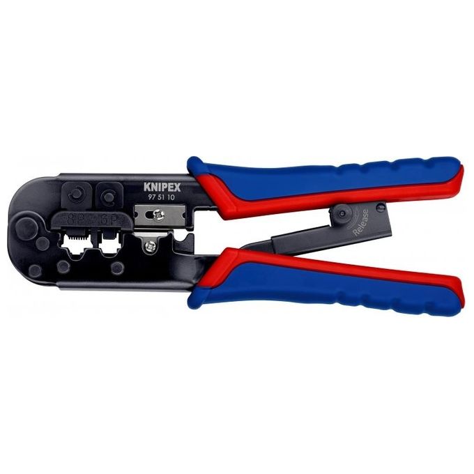 Knipex 97 51 10 Crimpatrice Nero, Blu, Rosso