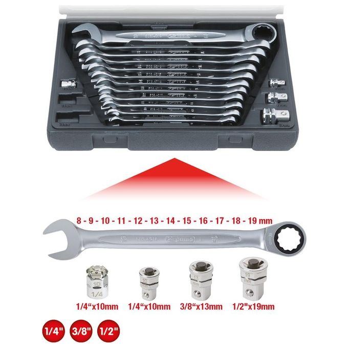 KS Tools 503.4266 chiave a cricchetto Acciaio al cromo vanadio 72 pz