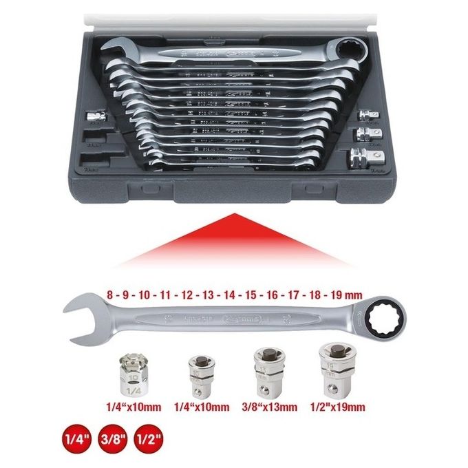 KS Tools 503.4266 chiave a cricchetto Acciaio al cromo vanadio 72 pz