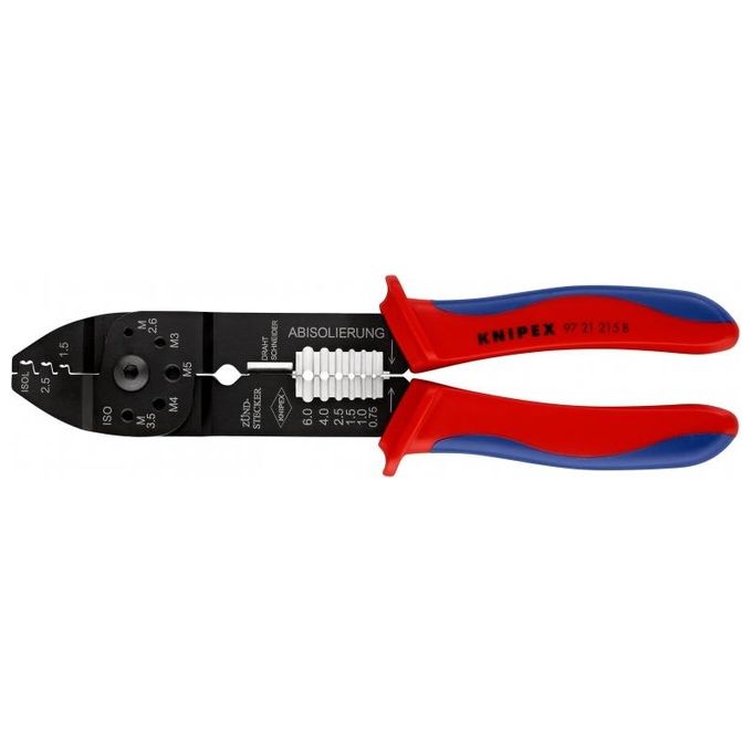 Knipex 97 21 215 B Crimpatrice Nero, Blu, Rosso