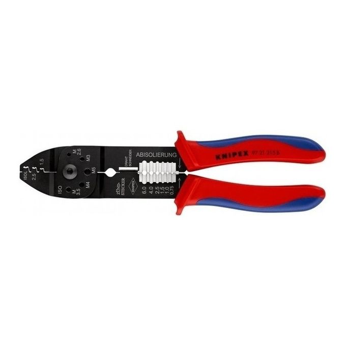 Knipex 97 21 215 B Crimpatrice Nero, Blu, Rosso