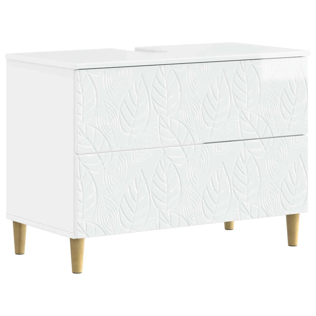 Armadio per Lavabo da Bagno DELFT Bianco Lucido 82 x 41 x 59 cm 897019