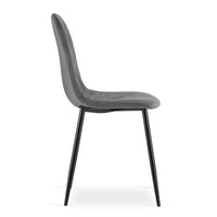Valora DAPI CHAIR Velluto grigio scuro Design moderno x2