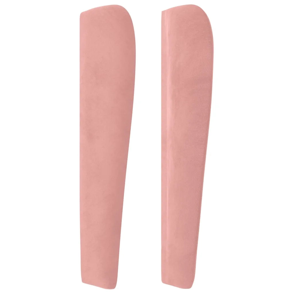 Testiera ad Orecchio Rosa 93x23x118/128 cm in Velluto