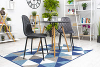 Valora DAPI CHAIR Velluto grigio scuro Design moderno x2