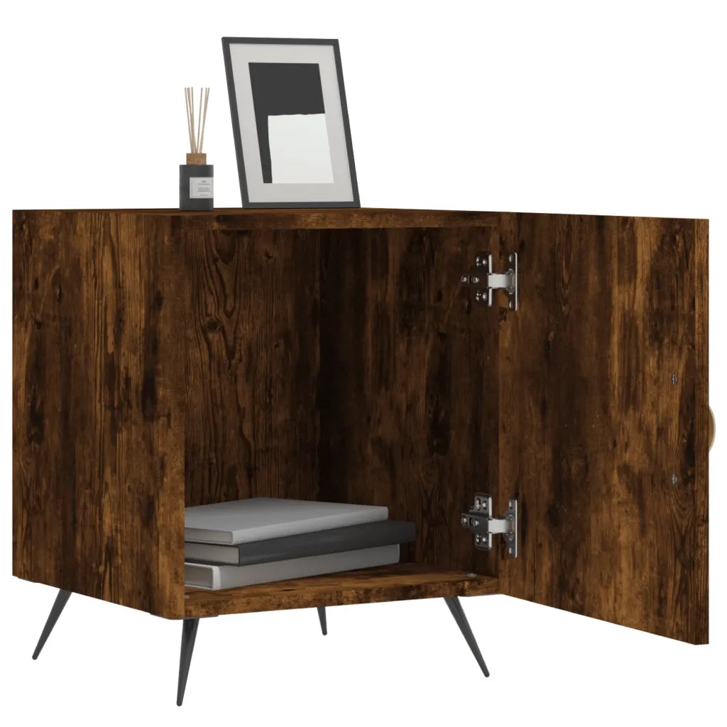 Comodini 2 pz Rovere Fumo 40x40x50 cm in Legno Multistratocod mxl 105122
