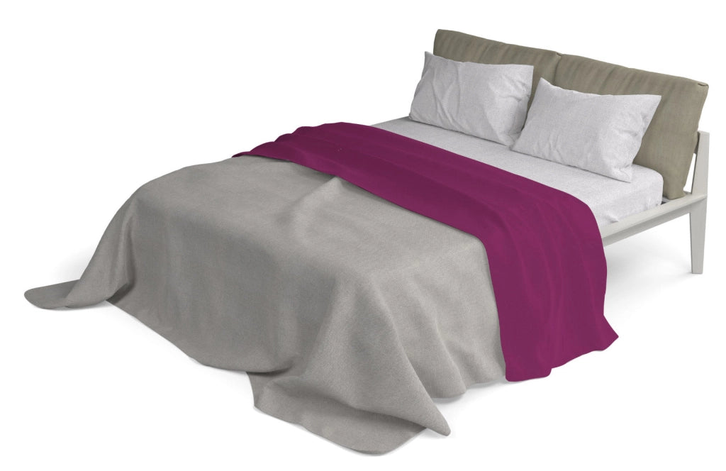Set Lenzuola Singolo Sopra Sotto e Federe in Cotone Fucsia