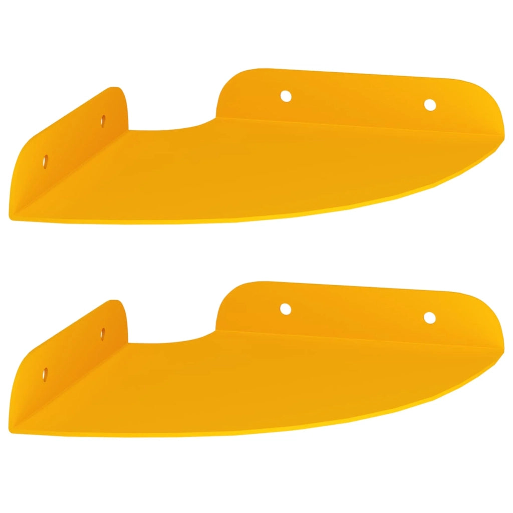 2 pz Mensola | Ripiano | Scaffale sospesa Giallo senape 15 x 15 x 2 cm