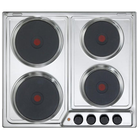 De’Longhi FFI 46 ER piano cottura Acciaio inox Da incasso 60 cm Piastra sigillata 4 Fornello(i)