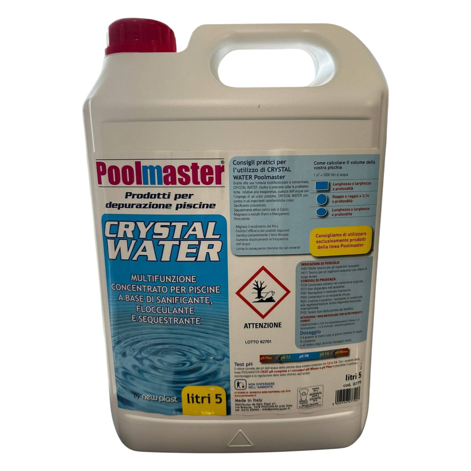 CRYSTAL WATER LT. 5 MULTIFUNZIONE CONCENTRATO PER PISCINE