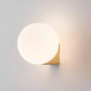 Applique Lampada da Parete con Sfera Bianca opaca Struttura in Metallo, Attacco G9, Design Moderno e Raffinato per Soggiorno, Camera da Letto e Corridoio
