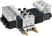 Vitalec - Valvola magnetica elettrica pneumatica - 5 vie 3 posizioni - Alluminio - Dumper - Kit di fissaggio rapido - Adatto a diverse applicazioni - Modello M...