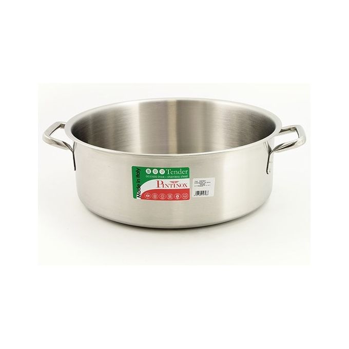 Casseruola bassa per induzione con 2 manici in acciaio Inox Diametro 50 cm