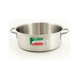 Casseruola bassa per induzione con 2 manici in acciaio Inox Diametro 50 cm