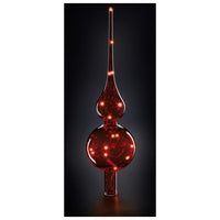 Krinner 76032 decorazione natalizia Ornamento per albero di Natale Vetro Rosso, Trasparente 1 pz