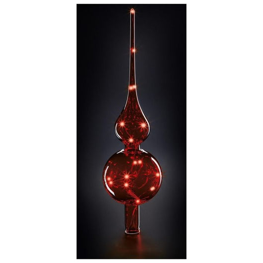 Krinner 76032 decorazione natalizia Ornamento per albero di Natale Vetro Rosso, Trasparente 1 pz